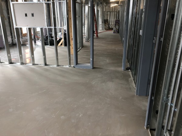 LEVELINE LITE, a self-leveling underlayment from PSP, is a lighter weight underlayment that met the construction guidelines of the Malden Center project